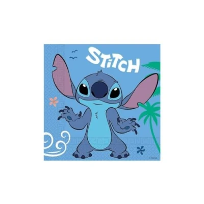 Bild av ALMACENESADAN, 5072; 20 x pappersservetter, perfekt för fest och födelsedagsservetter från Stitch licensen, mått 33 cm, förpackning med servetter