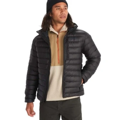 Bild av Marmot Män Highlander Hoody, Varm Dunjacka, Isolerad Vinterjacka Med Huva, Andningsbar, Lätt Packbar Utomhusjacka, Vindtät, Black, XL