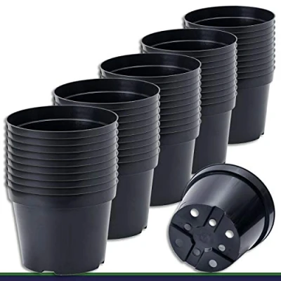 Bild av Wohnkult 20 x odlingskrukor, 10 l, svart, Ø 28 cm 22 cm, blomkruka, växtkruka