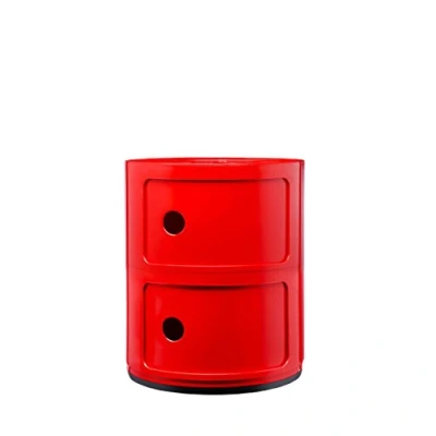Bild av Kartell Componibili, 2 element, röd, rund bas