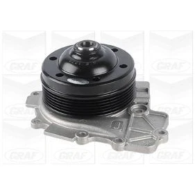 Bild av GRAF PA1279 Pompe à eau avec joint d&#039;étanchéite mécanique Tôle d&#039;acier 108,2 pour système dentrainement courroie trapézoïdale nervures