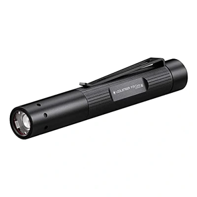 Bild av Ledlenser P2R Core Mini LED pennlampa, 120 lumen, laddningsbar med litiumbatteri, fokuserbar, tre ljusstyrkor, ljusräckvidd 65 m, USB laddningskabel och clips, penlight