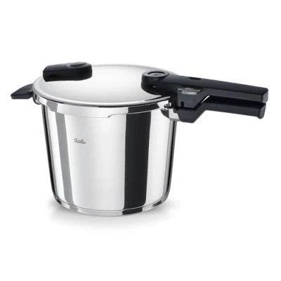Bild av Fissler Vitaquick tryckkokare med 6 l och 22 cm diameter, rostfritt stål, 2 matlagningsnivåer, tillverkad i Tyskland, induktion