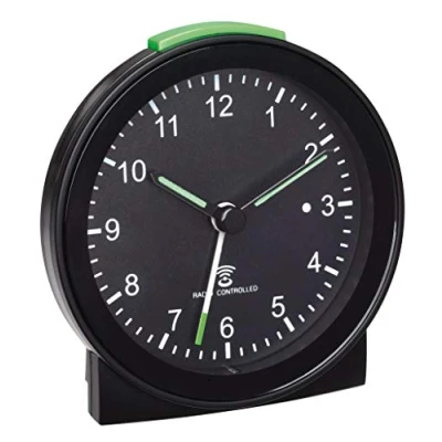 Bild av TFA Dostmann Analog radioväckarklocka, plast, svart, (L) 81 x (B) 31 (H) 84 mm