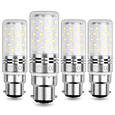 Bild av HZSANUE B22 LED Majs Glödlampor 12W, 1350LM, 6000K Dagsljus Vit,Bajonettlock Glödlampor, Motsvarande 100W Glödande, 4 pack