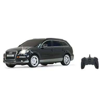 Bild av JAMARA 400080 Auto Audi Q7 1:24 2,4 Ghz officiellt licenserad, upp till 1 timmes restid vid ca 9 km/h, perfekt återbildade detaljer, högkvalitativt utförande, LED ljus, svart