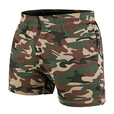 Bild av Herr Bodybuilding Gym Träna Shorts Sporter Kondition Terry Bomull Tarnung X Large