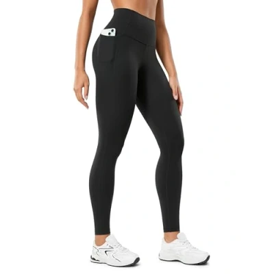Bild av CRZ Yoga Womens Butterluxe Träning Leggings 28 Inches Hög Midja Gym Byxor Med Fickor Running Buttery Soft Svart L