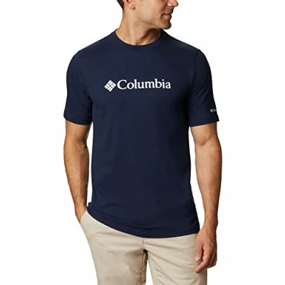 Bild av Columbia CSC Basic LOGO Short Sleeve Tshirt med print, Storlek: XS, Collegiate navy/white