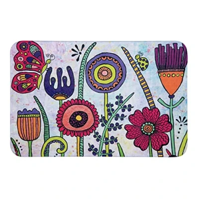 Bild av WENKO Badmatta Rollin&#039;Art Full Bloom, sammetslen yta, halkfri undersida, polyester, flerfärgad, 45 x 0 70 cm