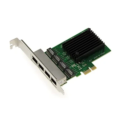 Bild av KALEA INFORMATIQUE PCI Express PCIe Network 4 Port RJ45 Gigabit Ethernet 10 100 1000 Mbps 1G Controllerkort, med Realtek RTL8111F chipset och lågprofilsvinkel