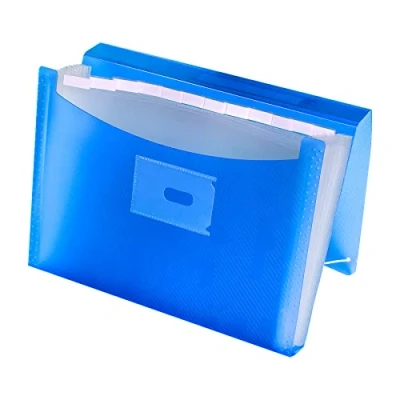 Bild av Oxford, Dragspel sorteringsmapp A4+, Translucent plastlock, 13 Fickor, Färg Blå