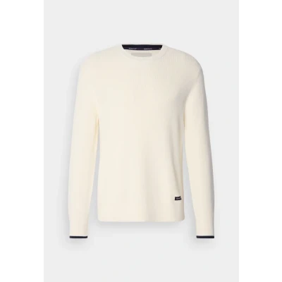 Bild av GANT C NECK Stickad tröja, Storlek: Small, Cream