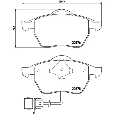 Bild av HELLA 8DB 355 007 461 Jeu de plaquettes frein avec contact du palpeur d&#039;usure intégré AUDI: 100 C4 Avant, A6 Berline