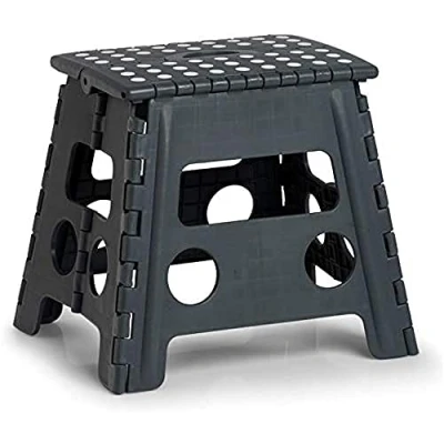 Bild av Zeller Present vackert liv. Praktisk boende. Celleller 13035 premium fällbar pall vikbar, plast, antracit, TÜV testad, lastbar upp till 150 kg, ca 37 x 30 32 cm, medium