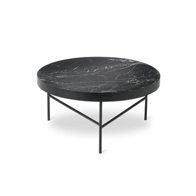 Bild av Ferm Living Marble Sofabord Soffbord Large Black Ø: 70.5 x H: 35 cm