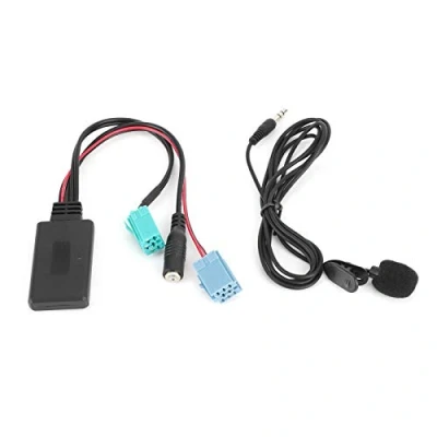 Bild av Clio 3 bluetooth,Tbest Bluetooth,Handsfree Bluetooth Adapter,Scenic 2 Adapter,Car O Adapter,6 Pin Kabelvagn Stereo Aux In Adapter med mikrofon Lämplig för Cli