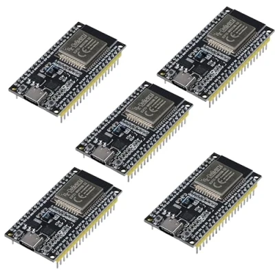 Bild av AZDelivery 5 x ESP32 NodeMCU moduler WLAN WiFi Dev Kit C utvecklingstavla med CP2102 och USB anslutning ESP 32 wroom kompatibel Arduino inklusive e book!