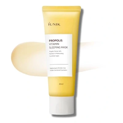 Bild av iUNIK Propolis Vitamin Sleeping Mask 60ml Nawilżająco regenerująca maska do twarzy na noc