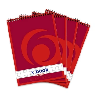 Bild av Herlitz 1196344 spiralanteckningsblock A6, 50 ark 4 stycken