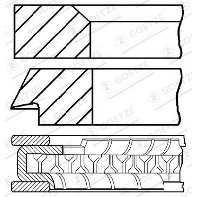 Bild av GOETZE ENGINE 08 440200 00 Jeu De Segments Pistons 78 SUZUKI: Grand Vitara 2 SUV, SWIFT 3, 1 SUV