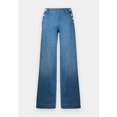 Bild av Onlmadison Hw Button Wide DNM Gen769Noos, Mellanblå denim, 30W / 32L