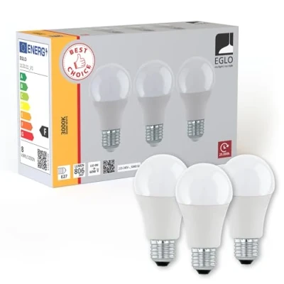 Bild av EGLO LED glödlampa A60 Standard 8.5W/830 806 lumen matt 3 pack E27