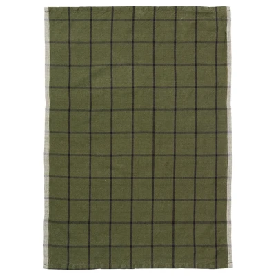 Bild av Ferm Living Hale Tea Towel Kökshandduk Green/Black W50 x H70 cm