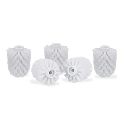 Bild av Relaxdays Toalettborsthuvud set om 5, lös toalettborsttråd 9,5 mm, ersättningsborsthuvud diameter 8 cm, vit, x cm