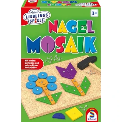 Bild av Schmidt Spiele 40532 tecknad nagelmosaik, barnlek, färgglad