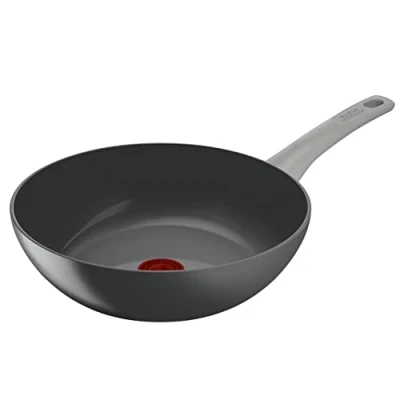 Bild av Tefal Renew On Wokpanna grå 28 cm, keramisk non stick beläggning, induktion, termo signal matlagningsindikator, eko design, hälsosam matlagning, tillverkad i Frankrike C4271932