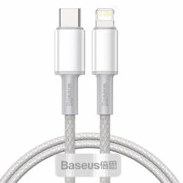 Bild av Baseus High Density Braided Cable Type C to Lightning PD 20W 1m (white)