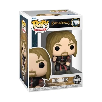 Bild av Funko Pop! Deluxe: Meme Boromir​ Sagan om ringen Samlarobjekt vinylfigur Presentidé Officiella varor Leksaker för barn och vuxna Filmfans Modellfigur samlare display
