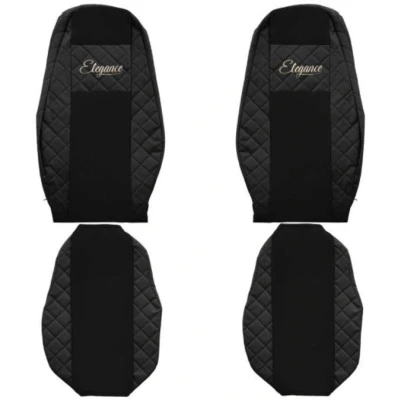 Bild av F CORE Elegance FX14 BLACK Couverture de siège noir À motifs Similicuir avant