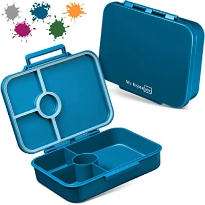 Bild av My Vesperbox Bia Bentolåda för barn NY förstärkta lås läckagesäker och BPA fri extremt robust matlåda perfekt dagis skola ... (petrol)