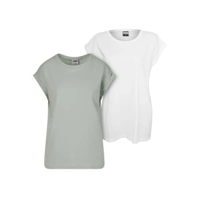 Bild av Urban Classics Extended Shoulder 2PACK Tshirt bas, Storlek: XL, Frostmint white