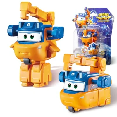 Bild av Super Wings Marty flygplan Transformer Höjd ca 12,7 cm, 2 i 1 actionfigur, leksaksflygplan och robotfigur för pojkar flickor från 3 år