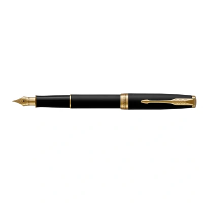 Bild av Parker Sonnet Matte Black Lacquer GT FP M