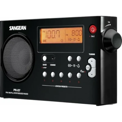 Bild av Sangean PR D7 Portable White radio D7, Portable, 87.5 108 MHz, 520 1710 kHz, LCD, 8.38 cm (3.3&quot;), 3.5 mm