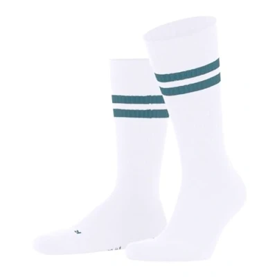 Bild av FALKE unisex strumpor Dynamic U SO bomull mönstrade 1 par, Vit (White petrol 2066), 3738, (Vit 37/38 EU