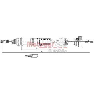 Bild av METZGER 11.2280 Câble d&#039;Embrayage avec réglage automatique COFLE PEUGEOT: 306 3/5 portes, Partner I Combispace, Van