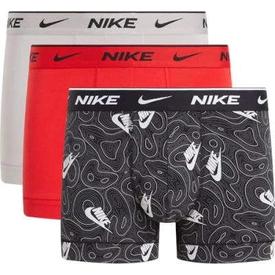 Bild av Nike Underwear Trunk 3 PACK Underkläder, Storlek: Large, Colge grey/uni red