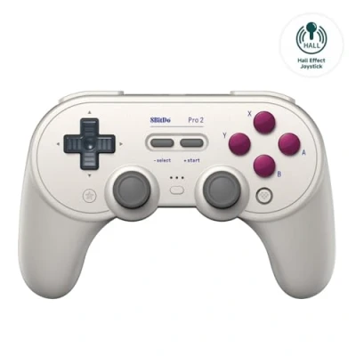 Bild av 8Bitdo Pro 2 Bluetooth Controller for Switch, Hall Effect Joystick Update, Wireless Gaming PC, Android, and Steam Deck &amp; Apple (G Classic Edition)