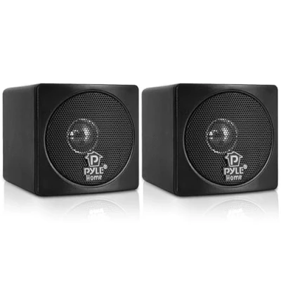 Bild av Pyle Home PCB3BK Mini bokhyllhögtalare, 7,6 cm (3 tum), 100 W, svart, 1 par
