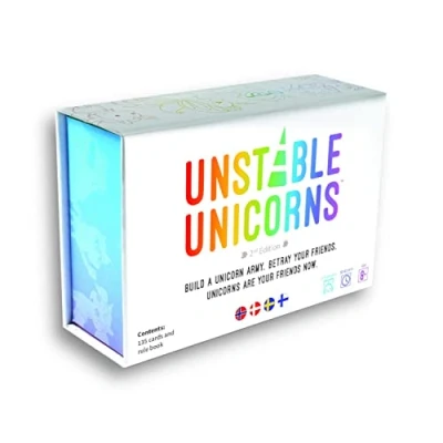 Bild av Unstable Unicorns Kortspel Partyspel för Vuxna och Tonåringar Strategiskt Svenska Danska Norska Finska Ålder 8+ 2 8 Spelare