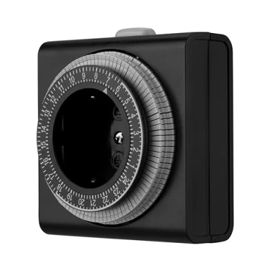 Bild av REV timer uttag 24 timmar format, 96 gånger en 15 min mekaniskt timeruttag, 230 VAC, max. 16A/3680 W, antracit