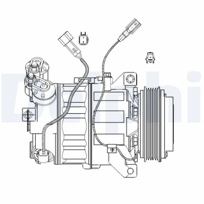 Bild av DELPHI CS20482 compresseur De Climatisation PXC16 PAG 46 avec huile FORD: S Max Mk1, MONDEO 4 Turnier, 4, VOLVO: XC60 I, V70 3
