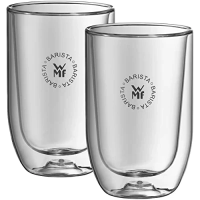 Bild av WMF Barista 2 delat set med delar, två latte macchiato glas 280 ml, glas, kaffeglas, dubbelväggiga, värmebeständiga, diskmaskinssäkra