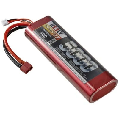 Bild av Reely RC Batteripack (LiPo) 7.4 V 5000 mAh Antal celler: 2 30 C Stick Hardcase T kontaktsystem