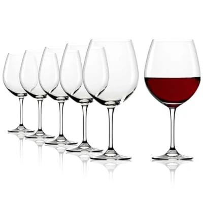 Bild av Stölzle Lausitz Bourgogne Event set om 6 I 770 ml rödvinsglas perfekt för vinröd diskmaskinssäkra burgundy glas vinbägare med maximal smakutveckling